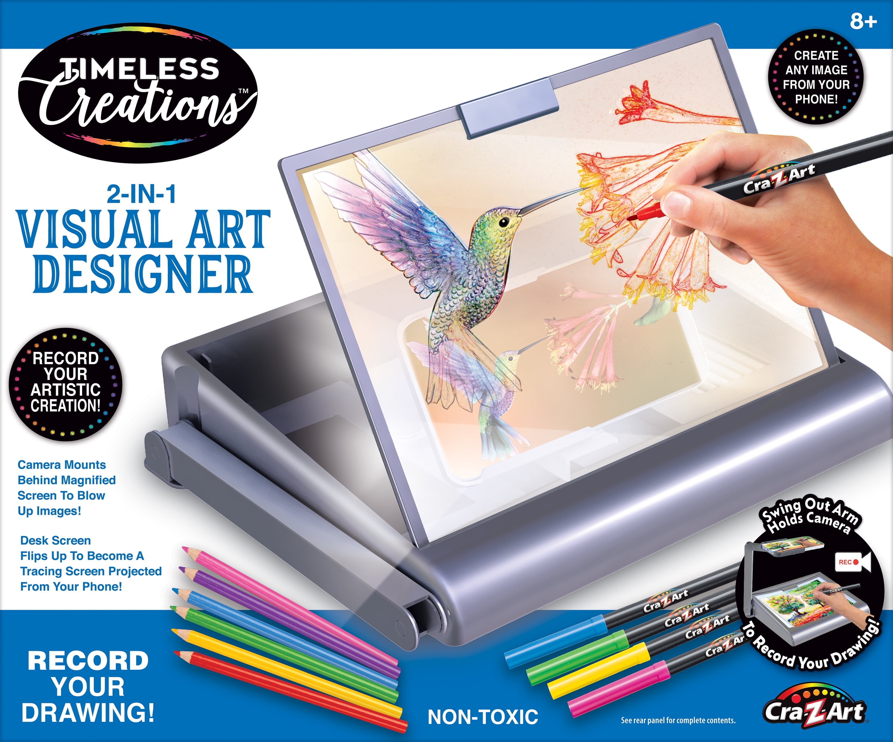 Cra-Z-Art Timeless Creations Neon Multicolor Art Drawing Set, Beginner to  Expert, Child to Adult