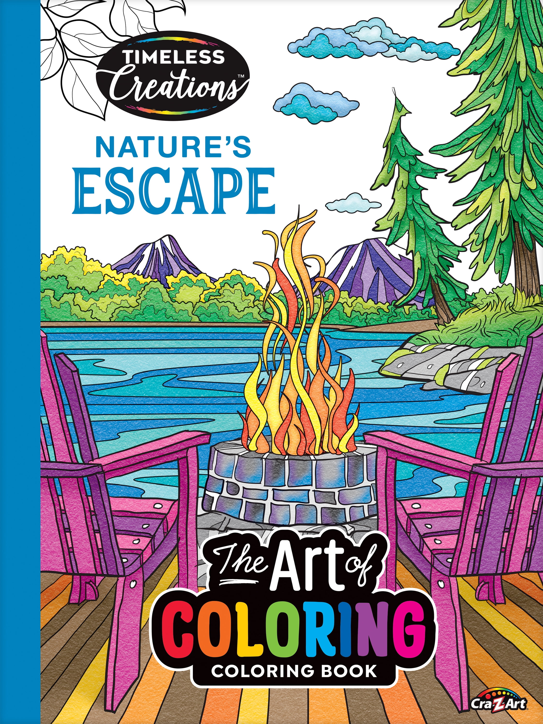 64　Creations　Book,　Nature's　Adult　Escape,　Cra-Z-Art　Pages　Timeless　Coloring