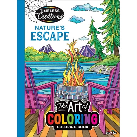 Cra-Z-Art Timeless Creations Adult Coloring Book, Nature's Escape, 64 Pages