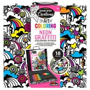 Cra-Z-Art Timeless Creations Adult Neon Graffiti Coloring Set, Beginner, Ages 6 and up