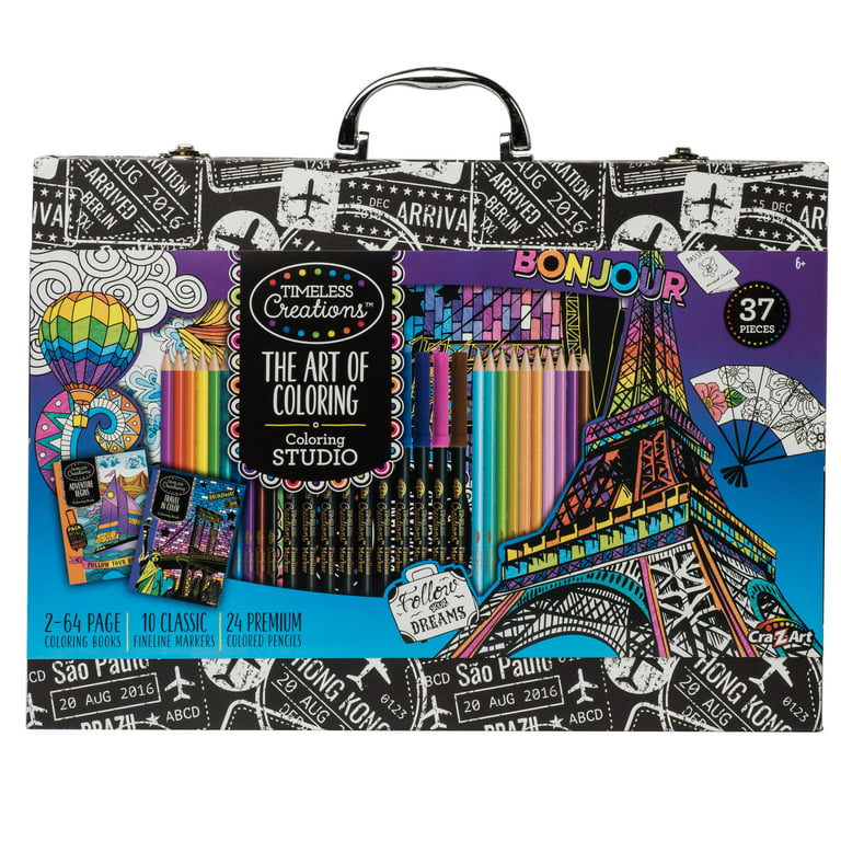 Cra-Z-Art Holiday Gift Child to Adult Timeless Creations Brush Marker Multicolor Coloring Set - Multicolor - 1 Each