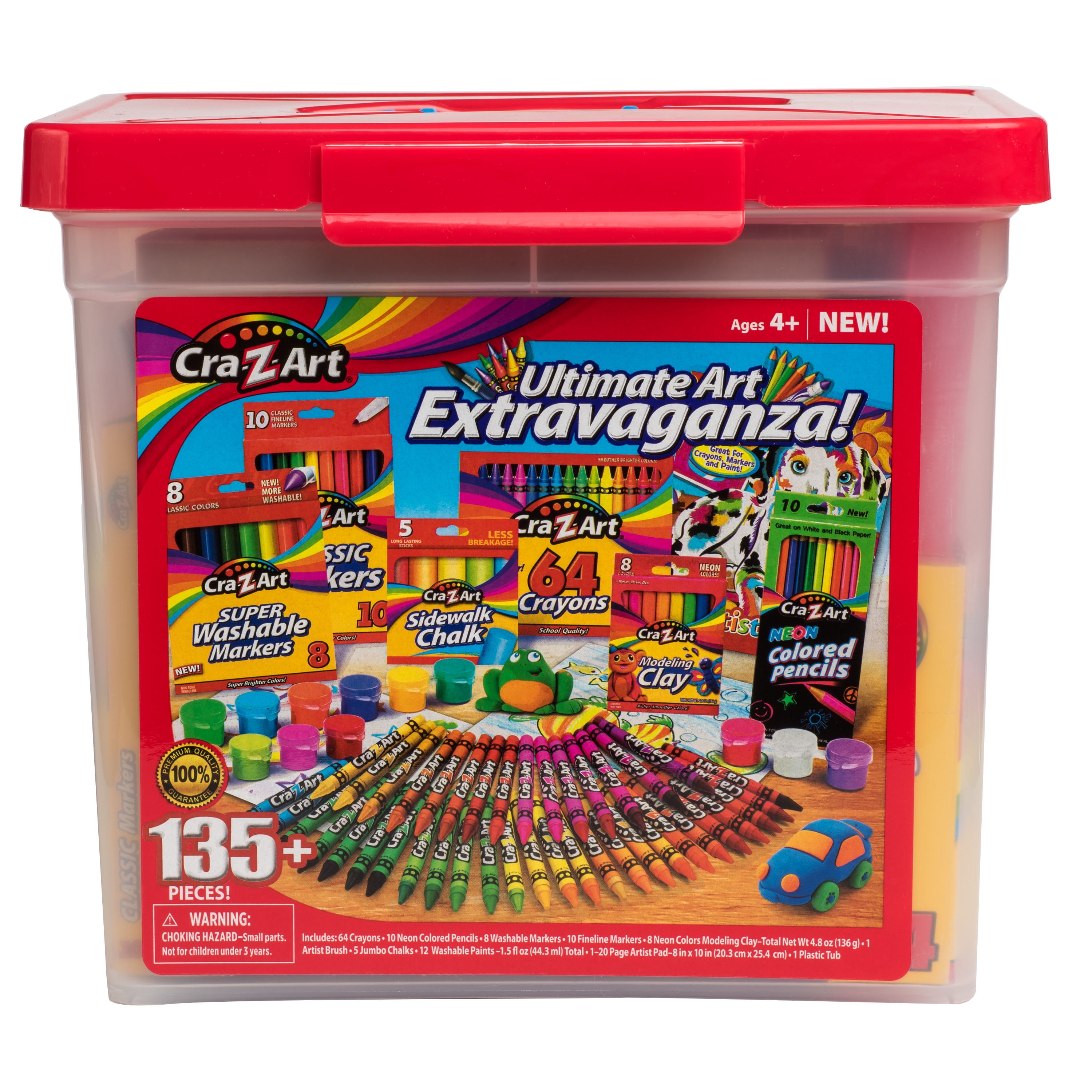 Cra-Z-Art Rainbow Paint Studio, Multicolor 40 Piece Unisex Art Kit, Child  Ages 4 and up 