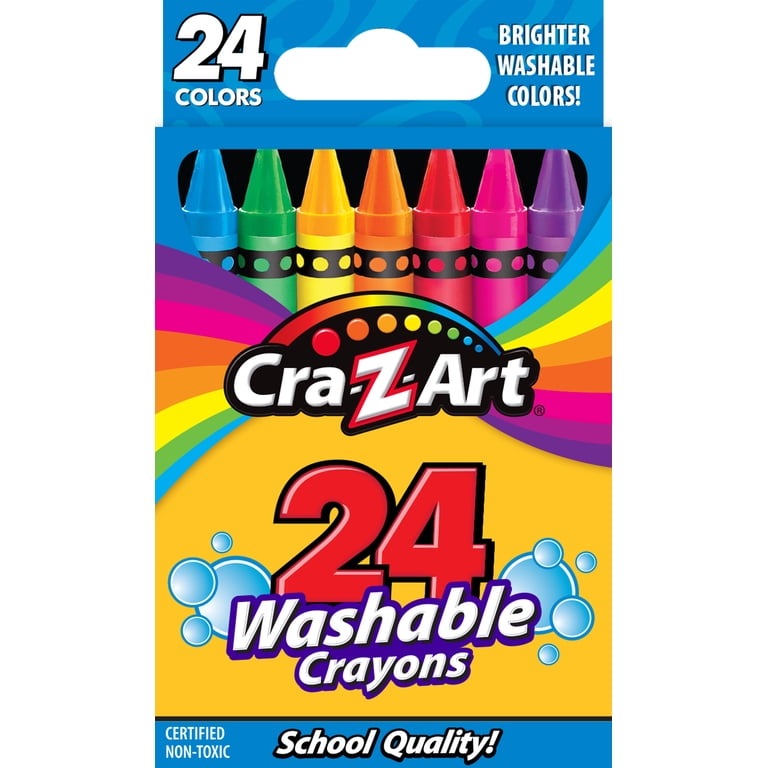Cra-Z-Art Washable Crayons, 24 Vibrant Colors, Kids Creative