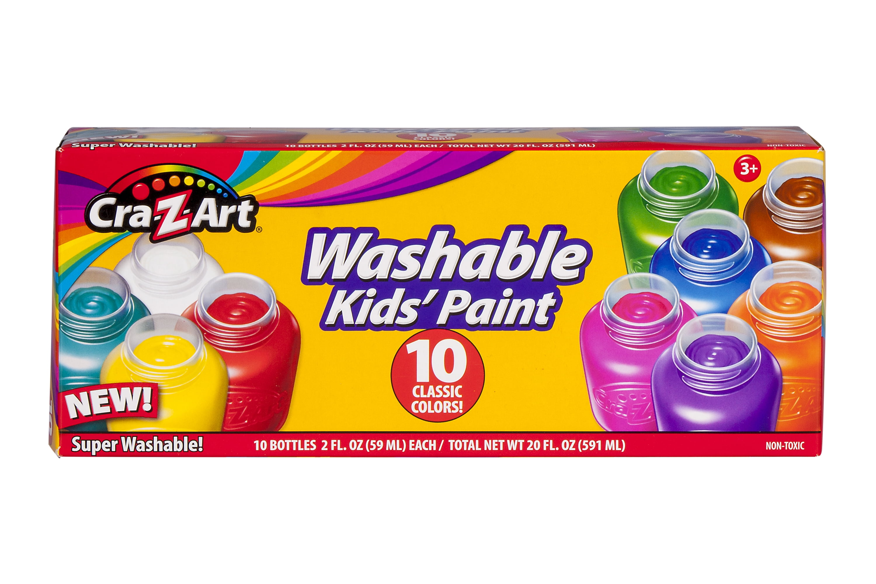 Cra-Z-Art Washable Kids Paint, 10 Pack