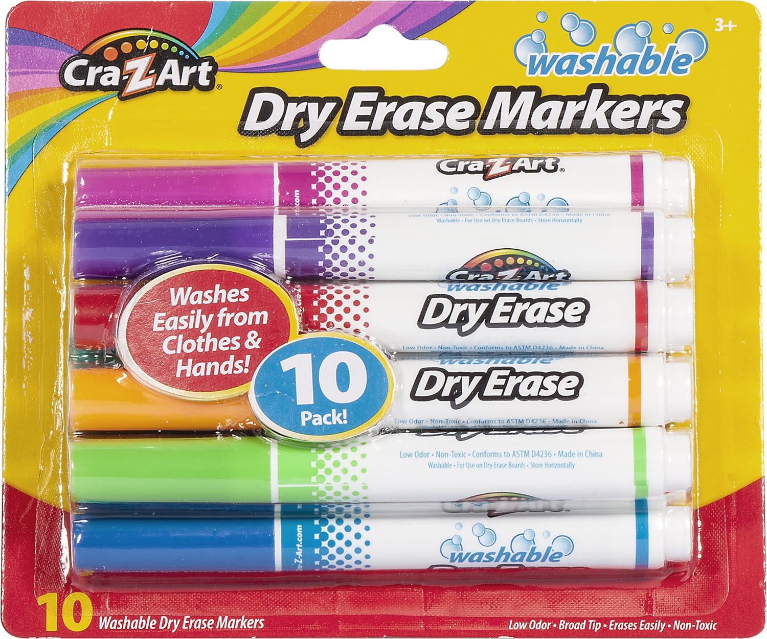 Arteza Washable Glass Board Markers Set, Assorted Neon Colors, Non-toxic -  10 Pack : Target