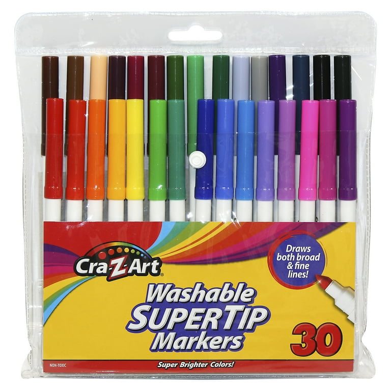 Cra-Z-Art Washable Super Tip Markers, 30 Count - Walmart.com Cra-Z-Art Washable Super Tip Markers, 30 Count - Walmart.com
