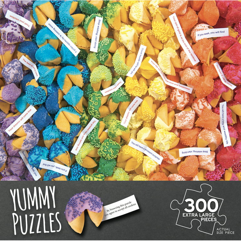 Cra-Z-Art Yummy Puzzles 300-Piece Rainbow Fortune Cookies Adult Jigsaw Puzzle