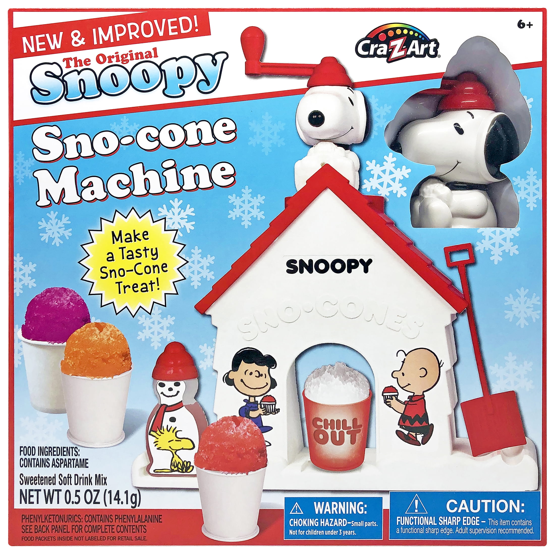 Snoopy House Shaped White and Red Plastic Sno-Cone Maker