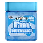Cra-Z-Slimy Im Slimy Metallic Blue Slime, Pre-Made Slime for Kids, 10 oz