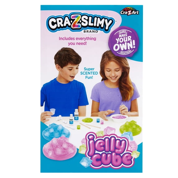 Cra-Z-Slimy Jelly Cube Scented Slime Kit for Ages 6 and up with Foam Cubes