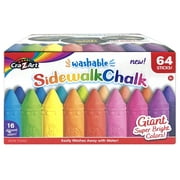 CraZArt Washable Multicolor Sidewalk Chalk, 64 Count