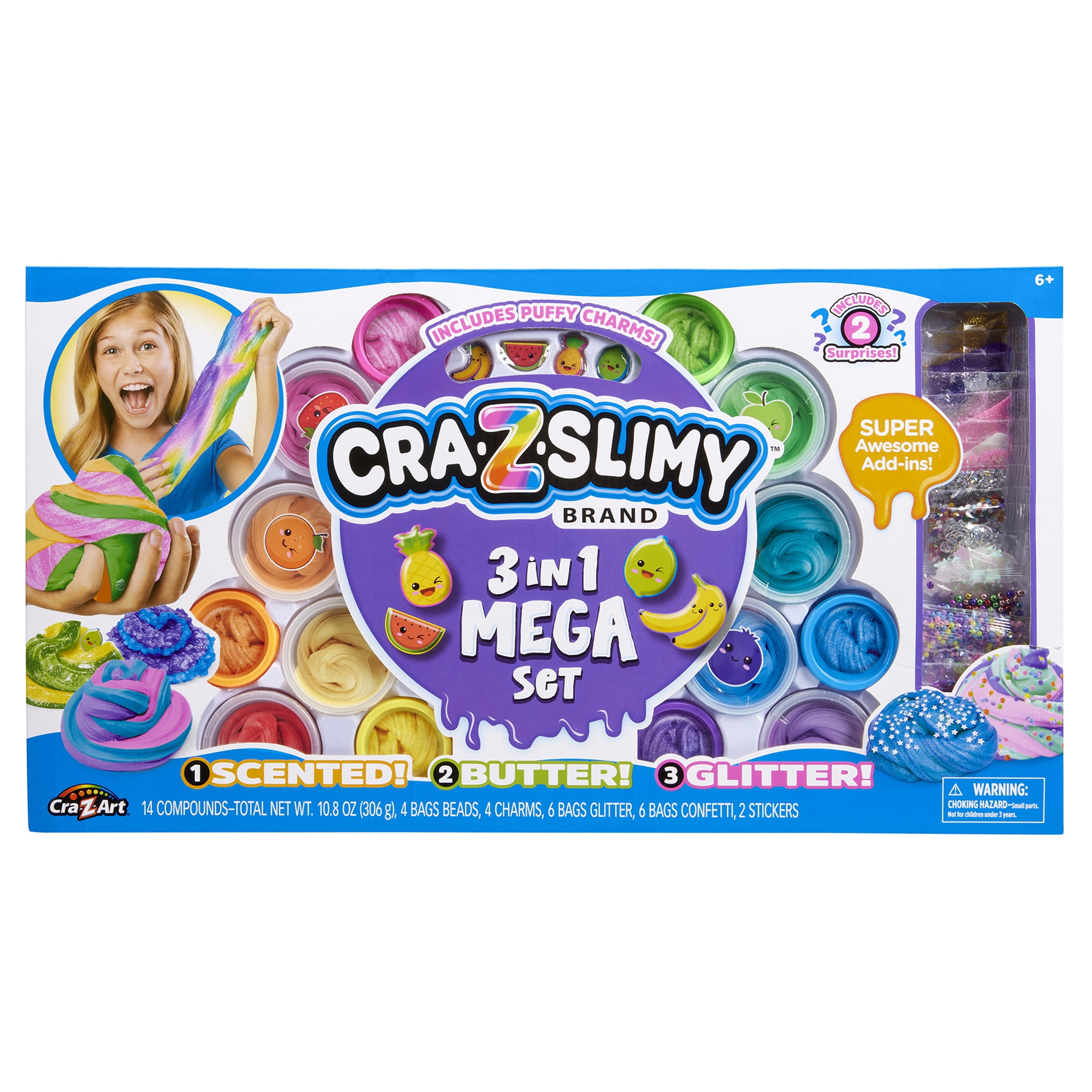 Cra-Z Slimy Mega Slime Kit for Ages 6+ with Scented, Butter