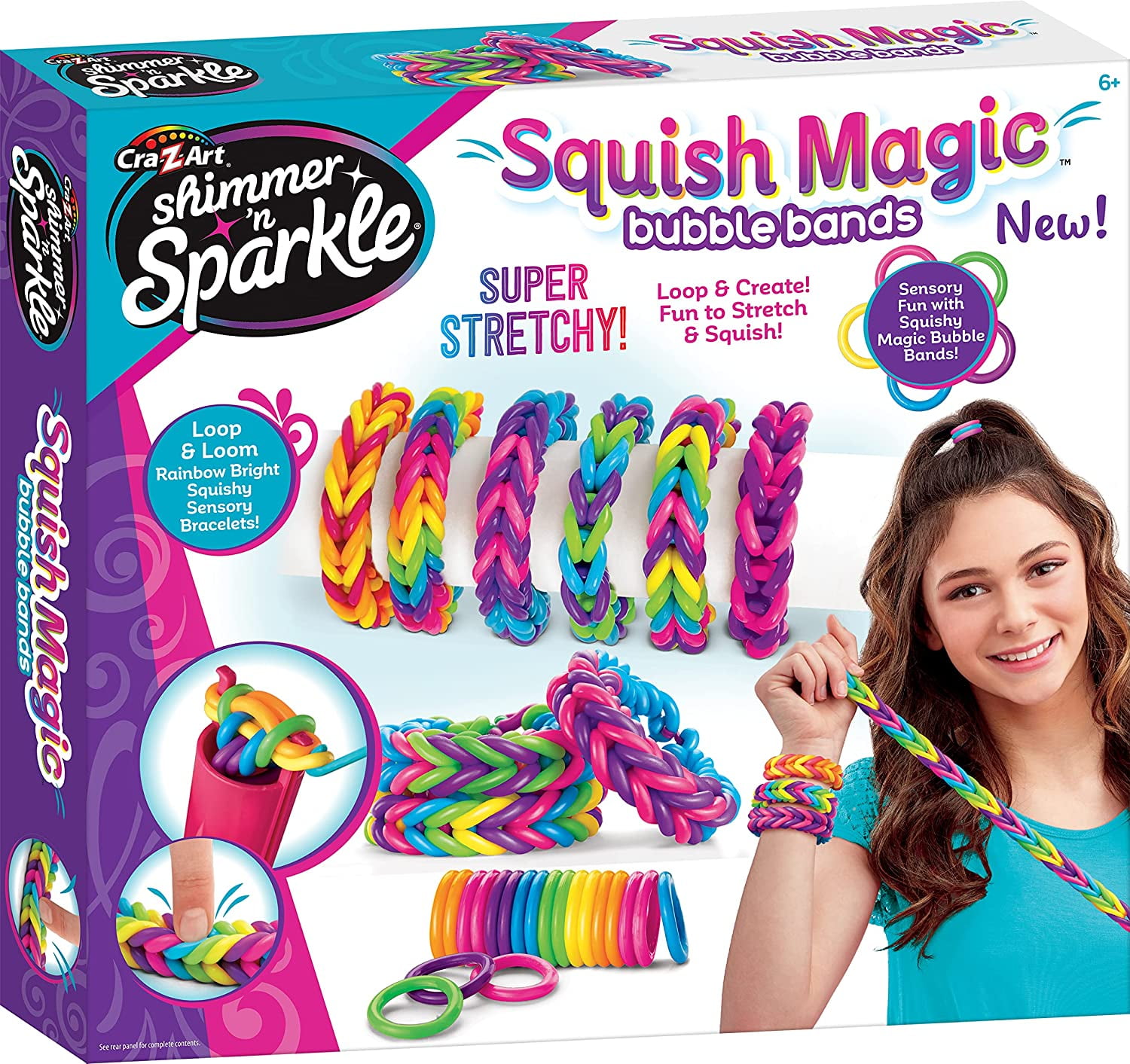 Free: Cra-Z-Loom Shimmer N Sparkle Rainbow Bracelet Maker Makes 24 With 600 Rubber  Bands - Other Craft Items -  Auctions for Free Stuff