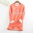 thumbnail image 1 of Craaazy Bouse For Women Fashion Printed Loose Long Sleeve Blouse Casual Fleece Lined And Thickened Tops Warm Shirts Gifts For Women, 1 of 5