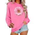 thumbnail image 1 of Craaazy Breast Cancer Awareness Sweatshirts for Women Funny Long Sleeve Survivor Shirt Pink Ribbon Graphic Gifts Support Tops Rou nd Neck Pullover, 1 of 4