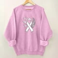 thumbnail image 1 of Craaazy Breast Cancer Awareness Sweatshirts for Women Gifts Funny Long Sleeve Survivor Shirt Pink Ribbon Graphic Support Tops Rou nd Neck Pullover, 1 of 4