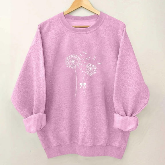 Craaazy Breast Cancer Awareness Sweatshirts for Women Gifts Funny Long Sleeve Survivor Shirt Pink Ribbon Graphic Support Tops Rou nd Neck Pullover