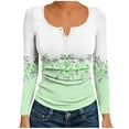 thumbnail image 1 of Craaazy Button Down Shirts For Women Ribbed Long Sleeve Casual Fashion Printed Blouse Gifts, 1 of 6