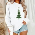 thumbnail image 1 of Craaazy Christmas Fashion Long Sleeve Round Neck Shirts for Women Christmas Printing Loose Blouse Capless Gifts Sweatshirts Top, 1 of 6