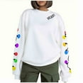 thumbnail image 1 of Craaazy Christmas Long Sleeve Shirts For Women Vintage Christmas Letters Printed Sweatshirt Merry Christmas Funny Shirts Gifts, 1 of 9