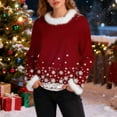 thumbnail image 1 of Craaazy Christmas Long Sleeve Tops for Women Trendy Oversized Crewneck Xmas Fall Pullover Gifts, 1 of 7