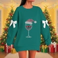 thumbnail image 1 of Craaazy Christmas Print Long Sleeve Crew neck Sweatshirts for Womens Colorful Gifts Casual Loose Shirts Pullover Tops Holiday Style, 1 of 5
