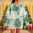thumbnail image 1 of Craaazy Christmas Print Long Sleeve Crew neck Sweatshirts for Womens Colorful Gifts Casual Loose Shirts Pullover Tops Holiday Style, 1 of 5