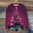 thumbnail image 1 of Craaazy Christmas Printed Shirts For Women Casual Crew Neck Tops Loose Long Sleeve Fall Sweatshirt Xmas Tree Print Funny Merry Christmas Gifts, 1 of 4