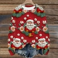 thumbnail image 1 of Craaazy Christmas Shirts For Women Colorful Santa Print Sweatshirt Crew Neck Long Sleeve Pullover Gifts For Women, 1 of 4