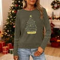thumbnail image 1 of Craaazy Christmas Shirts for Women Round Neck Long Sleeve Tops Casual Lightweight Christmas Blouses Gifts, 1 of 9