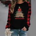 thumbnail image 1 of Craaazy Christmas Shirts for Women Round Neck Long Sleeve Tops Casual Lightweight Christmas Blouses Gifts, 1 of 9