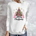 thumbnail image 1 of Craaazy Christmas Shirts for Women Trendy Shining Christmas Tree Printed Casual Round Neck Loose Long Sleeve Womens Top Gifts for Women, 1 of 6