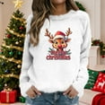 thumbnail image 1 of Craaazy Christmas Sweaters for Women Crew Neck Long Sleeve Shirts Xmas Holiday Warm Tops Gifts, 1 of 5