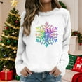 thumbnail image 1 of Craaazy Christmas Sweaters for Women Crew Neck Long Sleeve Shirts Xmas Holiday Warm Tops Gifts, 1 of 5