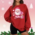 thumbnail image 1 of Craaazy Christmas Sweatshirts for Women Long Sleeve Christmas Graphic Print Loose Sweatshirt Gifts, 1 of 5