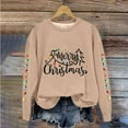 thumbnail image 1 of Craaazy Christmas Women's Fashion Long Sleeve Round Neck T-Shirt Christmas Printing Loose Blouse Hoodless Sweatshirts Top Gifts, 1 of 4