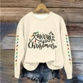 thumbnail image 1 of Craaazy Christmas Women's Fashion Long Sleeve Round Neck T-Shirt Christmas Printing Loose Blouse Hoodless Sweatshirts Top Gifts, 1 of 4