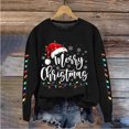 thumbnail image 1 of Craaazy Christmas Women's Fashion Long Sleeve Round Neck T-Shirt Christmas Printing Loose Blouse Hoodless Sweatshirts Top Gifts, 1 of 4