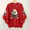 thumbnail image 1 of Craaazy Christmas Women's Round Neck Sweatshirt Long Sleeved Top Christmas Fashionable Printed Sweatshirt Gifts, 1 of 4