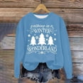 thumbnail image 1 of Craaazy Christmas Womens Shirts Casual Xmas Santa Printing Blouse Round Neck Long Sleeved Christmas Fashion Womens Tops Gifts for Women, 1 of 4