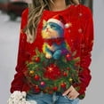 thumbnail image 1 of Craaazy Cozy Sweatshirt for Women Christmas Printed Loose Round Neck Long Sleeve Casual Tops Gifts, 1 of 6