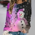 thumbnail image 1 of Craaazy Cozy Sweatshirt for Women Christmas Printed Loose Round Neck Long Sleeve Casual Tops Gifts, 1 of 6