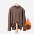 thumbnail image 1 of Craaazy Fall Shirts for Women Turtleneck Long Sleeve Plain Pullover Warm Base Tops Gifts for Women, 1 of 5