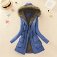thumbnail image 1 of Craaazy Fleece Lined Zip Up Hooded Jackets Warm Buttons Jackets with Pockets, 1 of 3