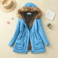 thumbnail image 1 of Craaazy Fleece Lined Zip Up Hooded Jackets Warm Buttons Jackets with Pockets, 1 of 5