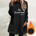 thumbnail image 1 of Craaazy Fleece Sweaters for Women Long Sleeve Crewneck Casual Blouses Soft Comfortable Warm Sweatshirt with Two Pockets Gifts, 1 of 4