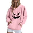thumbnail image 1 of Craaazy Halloween Hoodies For Women Long Sleeve Hooded Tops With Pocket Halloween Printed Casual Loose Drawstring Sweatshirt Gifts For Women, 1 of 4