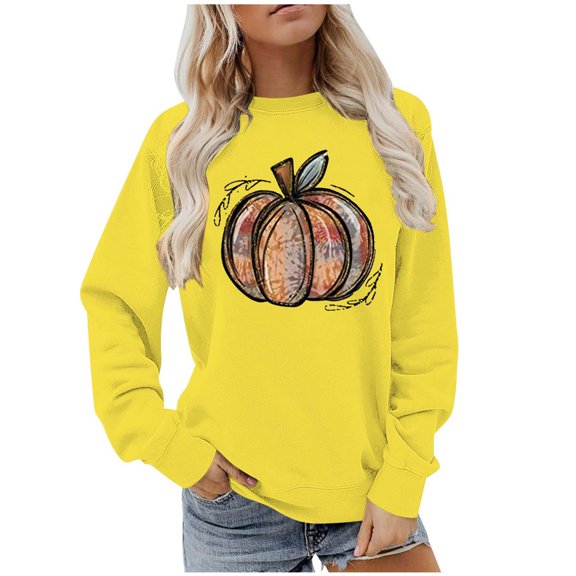 Craaazy Halloween Shirt Crewneck Long Sleeve Pullover With Halloween Pumpkin Graphic Gifts For Women