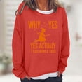 thumbnail image 1 of Craaazy Halloween Shirts For Women Fake Two Piece Casual Crew Neck Long Sleeve pullover Halloween Print Tops Gifts, 1 of 6