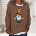thumbnail image 1 of Craaazy Halloween Shirts For Women Fake Two Piece Casual Crew Neck Long Sleeve pullover Halloween Print Tops Gifts, 1 of 6